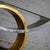 Late 20th Century Art Deco Revival to Postmodern Sofa or Console Table Geometric Gold and Silver Leaf Base For Sale - Image 17 of 18