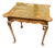 Antique George 11 Burl Wood Leather Top Games Table For Sale