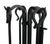 Late 20th Century Hand Forged Iron Fireplace Tool Set- 5 Pieces For Sale - Image 4 of 12