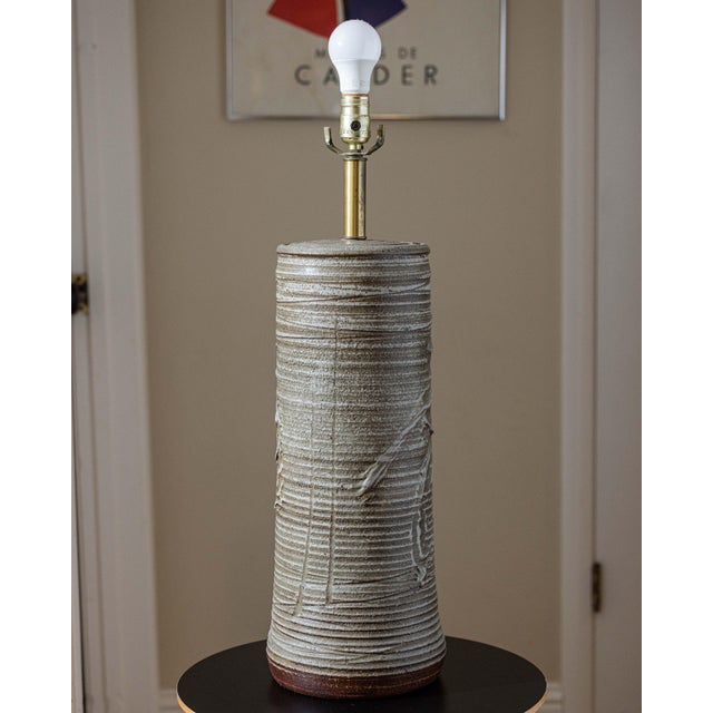 1960s 1960s Bob Kinzie Studio Pottery Table Lamp for Affiliated Craftsmen, Early Unsigned Example For Sale - Image 5 of 14