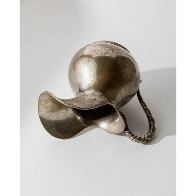 Vintage Hammered Silver Plated Creamer with Twisted Handle by Calegaro Padua, 1920s For Sale - Image 6 of 12