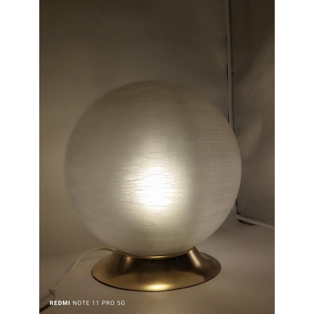 1970s Murano Glass and Brass Table Lamp from Venini, Italy, 1970s For Sale - Image 5 of 11
