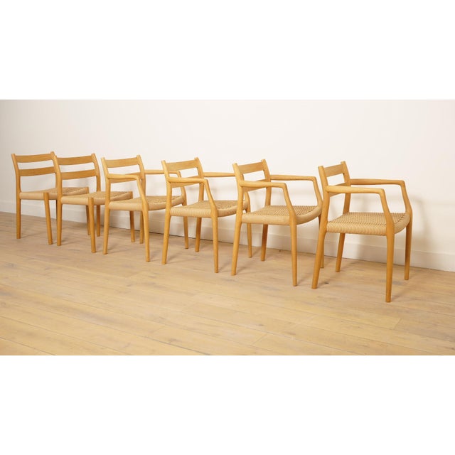 Dining Chairs in Oak by Niels Otto Møller for J.L. Møllers, Set of 6 For Sale - Image 5 of 15