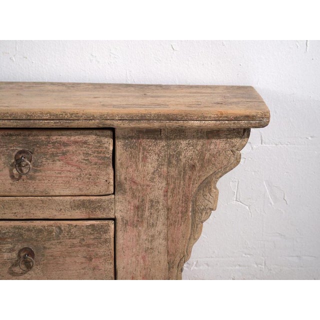Metal Vintage Pine Low Sideboard, 1920 For Sale - Image 7 of 13