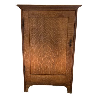 Antique Quarter-Sawn Oak Sheet Music Cabinet – Arts & Crafts Mission Style, Circa 1900s For Sale