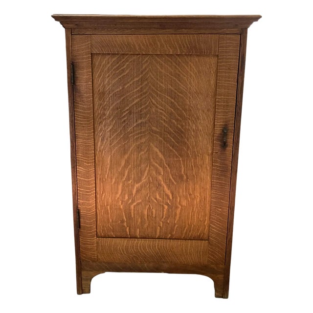 Antique Quarter-Sawn Oak Sheet Music Cabinet – Arts & Crafts Mission Style, Circa 1900s For Sale