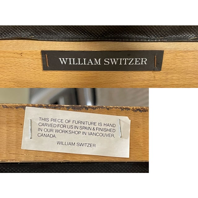 1990s Pair of William Switzer Louis XV Leather Armchairs For Sale - Image 18 of 18