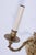 Pair of Antique French Style Brass Electrified Wall Sconces For Sale - Image 10 of 12