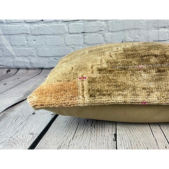 16 x 24 Rug Pillow Ottoman Opal Turkish Pillow Cushion Cover For Sale - Image 4 of 4