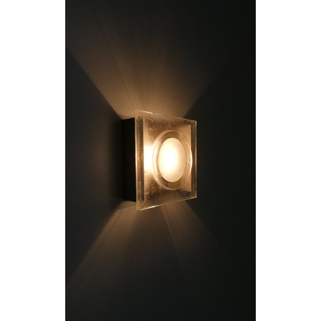 Silver Bulicante Glass Wall Lamp by Albano Poli for Poliarte Verona, Italy, 1960s, Set of 2 For Sale - Image 8 of 11