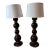 Mid 20th Century Metal Table Lamps With White Drum Shades - Set of 2 For Sale