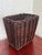 Brown Late 20th Century Dark Brown Woven Wicker Waste Basket For Sale - Image 8 of 8