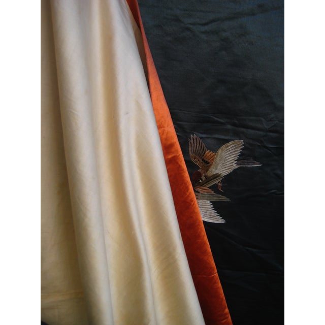 Japanese Silk Embroidery Panel Circa 1920 For Sale - Image 15 of 15