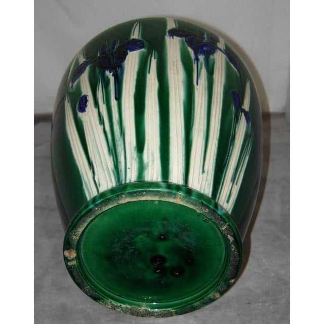 Late 19th Century Late 19th Century Japanese Awaji Pottery Vase With Handles For Sale - Image 5 of 6