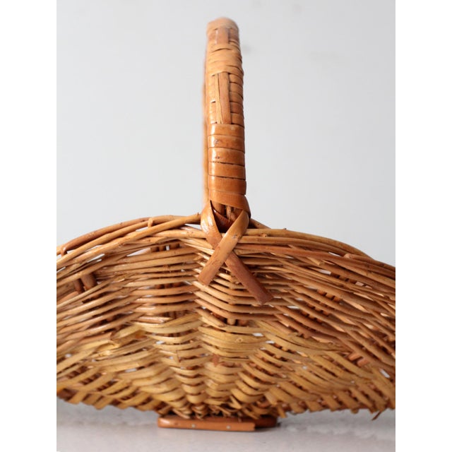 Vintage Wicker Kindling Basket For Sale - Image 11 of 13