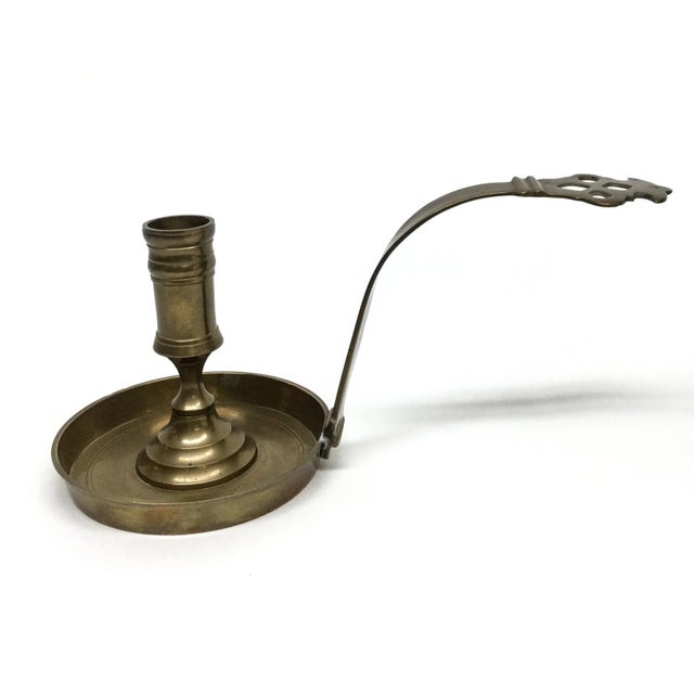Vintage Brass Candle Holder For Sale - Image 10 of 10
