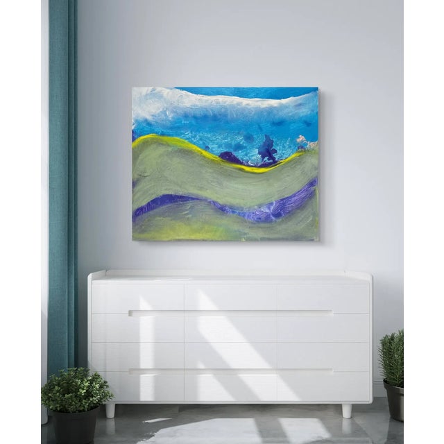 Abstract Matthew Izzo Oil Painting on Canvas Titled "The Hills" For Sale - Image 3 of 5