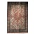 Vintage Persian Qum Area Rug, Hand-Knotted Silk, Floral Pattern, Ivory & Navy, 3x5 For Sale