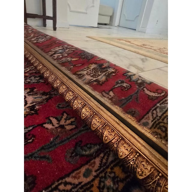 1960s Vintage Mid Century Gilded Gold Leaf Mirror For Sale - Image 5 of 7