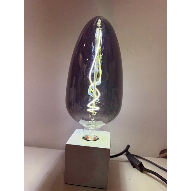 Contemporary Mid 20th Century Large Contemporary Modern Lamp Egg Shaped Mercury Glass Bulb For Sale - Image 3 of 12