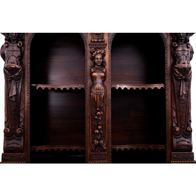 Brown Antique French Cabinet, 1870 For Sale - Image 8 of 13