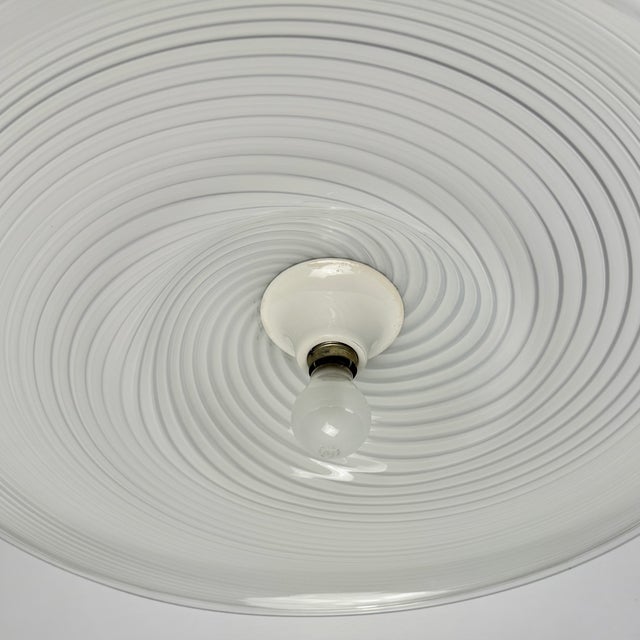 Large Murano Swirl Pendant Lamp, Italy, 1970s For Sale - Image 6 of 9