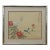Mid 20th Century Mid Century Chinese Floral Love Birds Watercolor Painting on Silk 20" For Sale