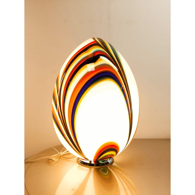 Multicolored Murano Glass Egg Lamp For Sale - Image 11 of 15