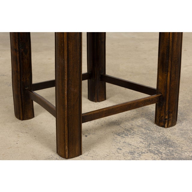 Antique French Provincial Oak Ladder Back Dining Chairs - Set of 4 For Sale - Image 17 of 18