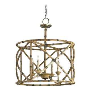 1970s Currey & Company Palm Beach Chandelier For Sale
