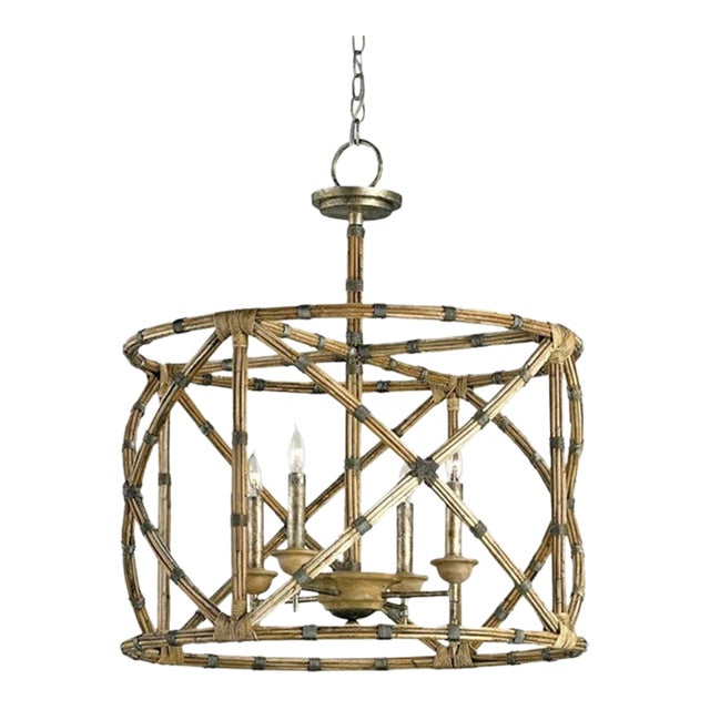 1970s Currey & Company Palm Beach Chandelier For Sale