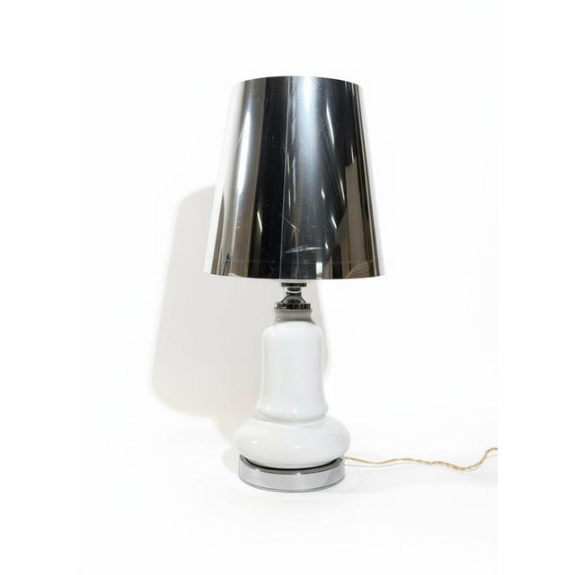 Vintage Table Lamp with Chrome Shade For Sale - Image 6 of 7