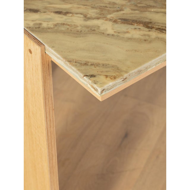 Beige Three-Legged Marble Desk, 1960s For Sale - Image 8 of 10