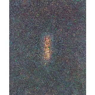 Luigi Boille, Iridescent Blue Centrality, Original Mixed Media, 1983 For Sale