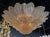 Modern Gold Murano Glass Leaf Form Flush Mount Chandelier For Sale - Image 3 of 6