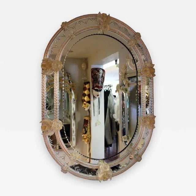 FratelliBarbini - Oval Venetian Mirror For Sale - Image 4 of 4