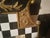 This is a gorgeous 1991 carvers guild black and white tiled wall mirror.desiened by carol canner and crafted by fred...