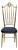 Italian Brass High-Back Chiavari Side Chair With Cast Wing Crest For Sale