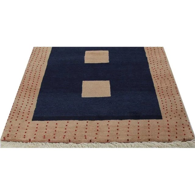 2010s Handwoven Gabbeh Area Rug 3'3"×4'11" For Sale - Image 5 of 9