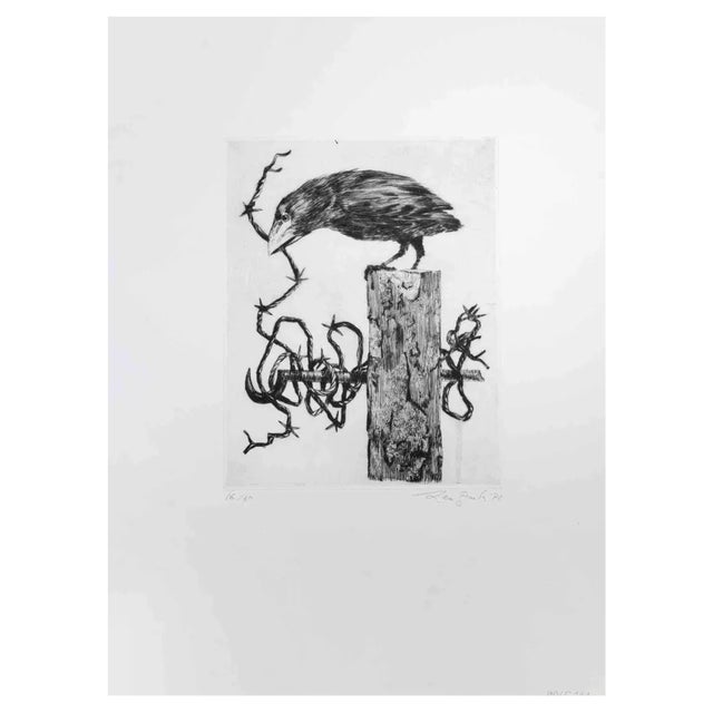 Leo Guida, Crow, Etching, 1972 For Sale
