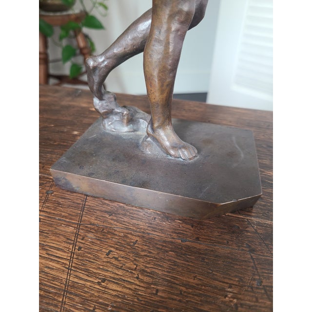 1920s Guss H. Noack Antique Art Deco Bronze Sculpture Dancing Nude Woman Figurine For Sale - Image 17 of 18