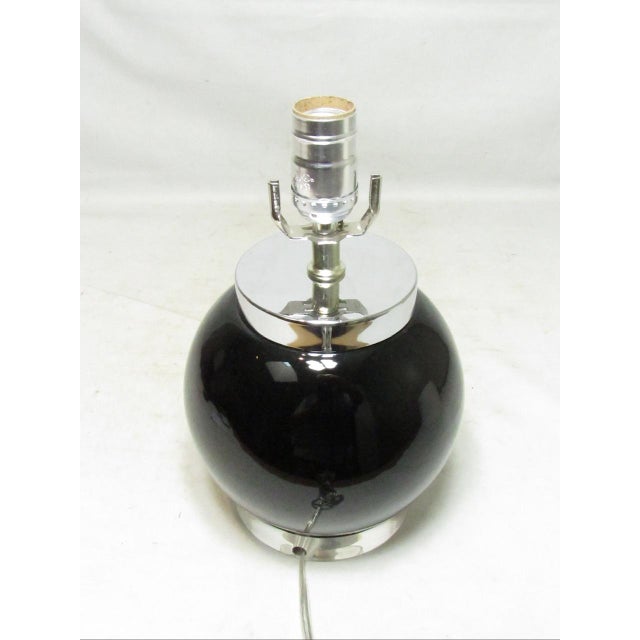 Mid Century Porcelain Sphere Lamp For Sale - Image 10 of 10