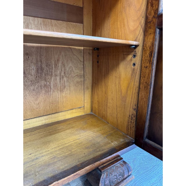 Brown Vintage Wooden Display Cabinet For Sale - Image 8 of 13