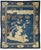 Antique Chinese Peking Art Deco Wool Rug in Indigo Blue and Cream, Circa 1920s For Sale - Image 12 of 12