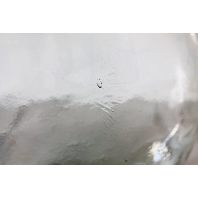 Mid 20th Century Vintage Light Green Blow Glass Bottle For Sale - Image 5 of 5