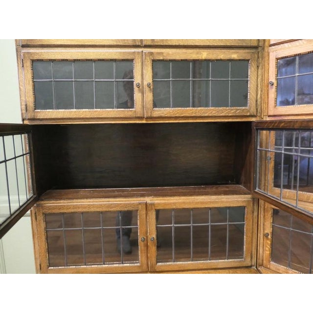 Oak Barrister's Corner Bookcase, 1930 For Sale - Image 6 of 9