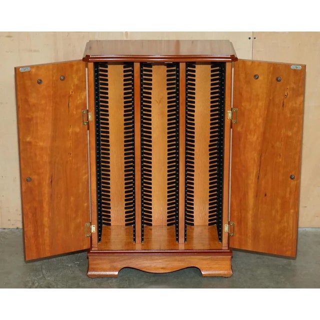 Vintage Burr Yew Wood CD or DVD Cabinet For Sale - Image 12 of 14