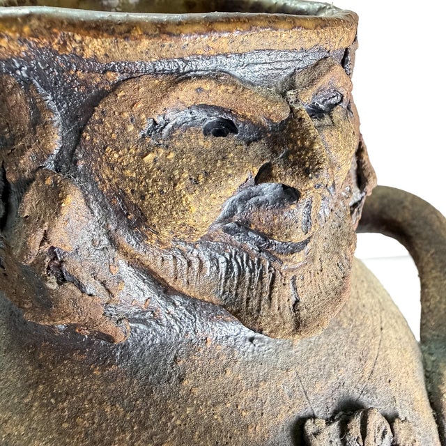 Late 20th Century Late 20th Century Signed Louis Mendez Sculptural Ceramic Figural Pitcher For Sale - Image 5 of 13