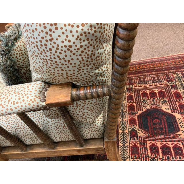 Bobbin Chair With Upholstery For Sale In New York - Image 6 of 12