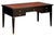 French Large French Louis XVI Ebonized Writing Table or Desk With Embossed Leather Top For Sale - Image 3 of 15